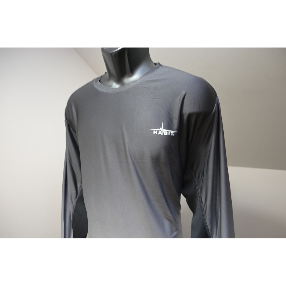 Habit Performance Shirt Mens XL Grey Ombre Solar-Factor UV Long Sleeve Excellent